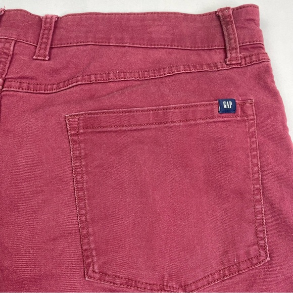 Gap pants mens 38x28” maroon red chino canvas pants - Picture 6 of 8
